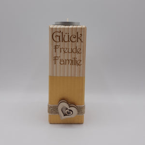 personalisierter Kerzenhalter - 1er (15x5x5cm)