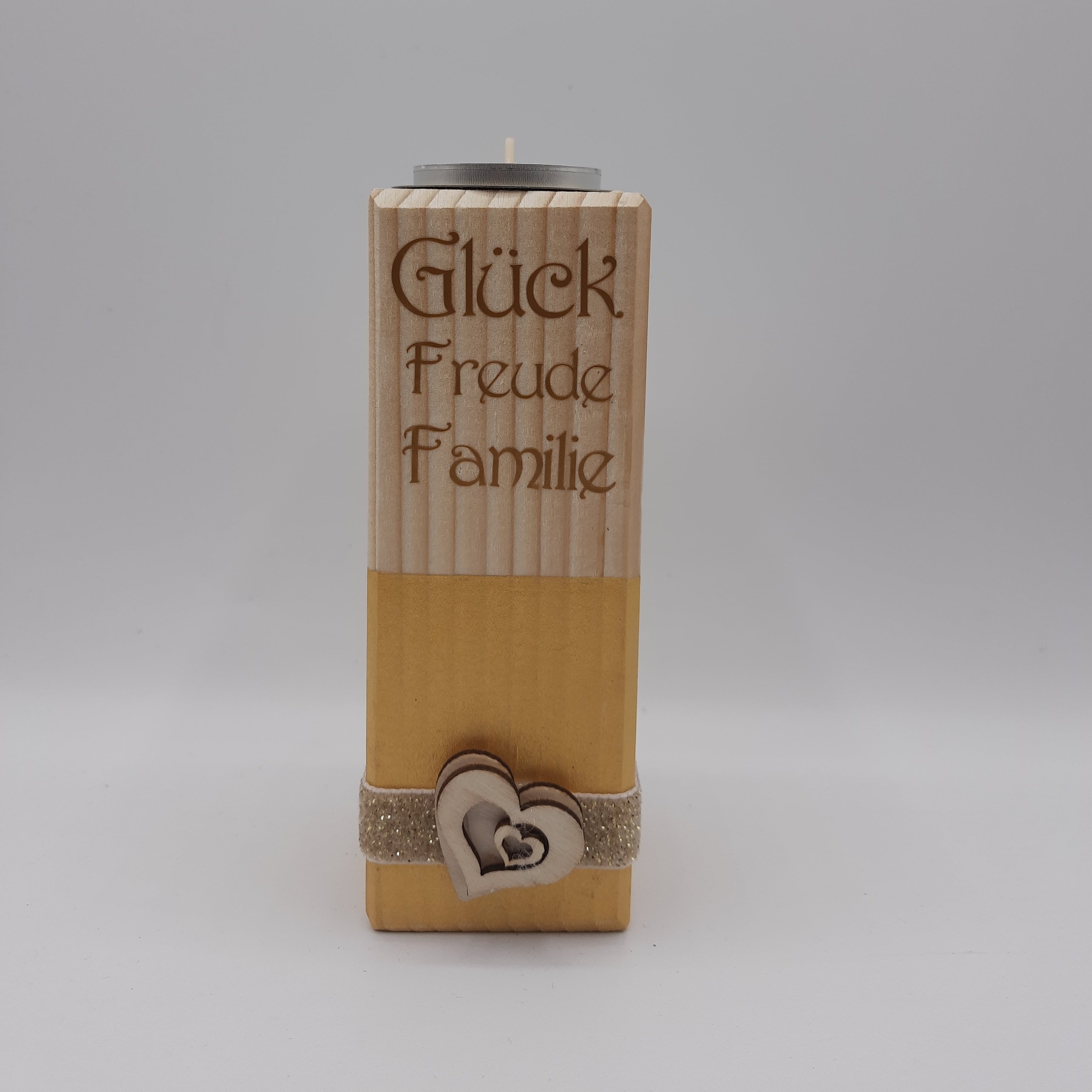personalisierter Kerzenhalter - 4er (15x20x20 cm)