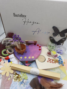 Bastelbox 1, 2 oder 4 x Holzherz