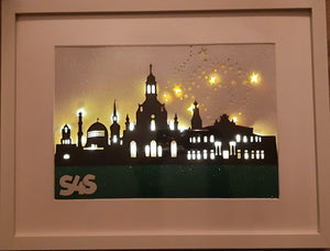 LED Bild "Skyline" (42x52 cm)