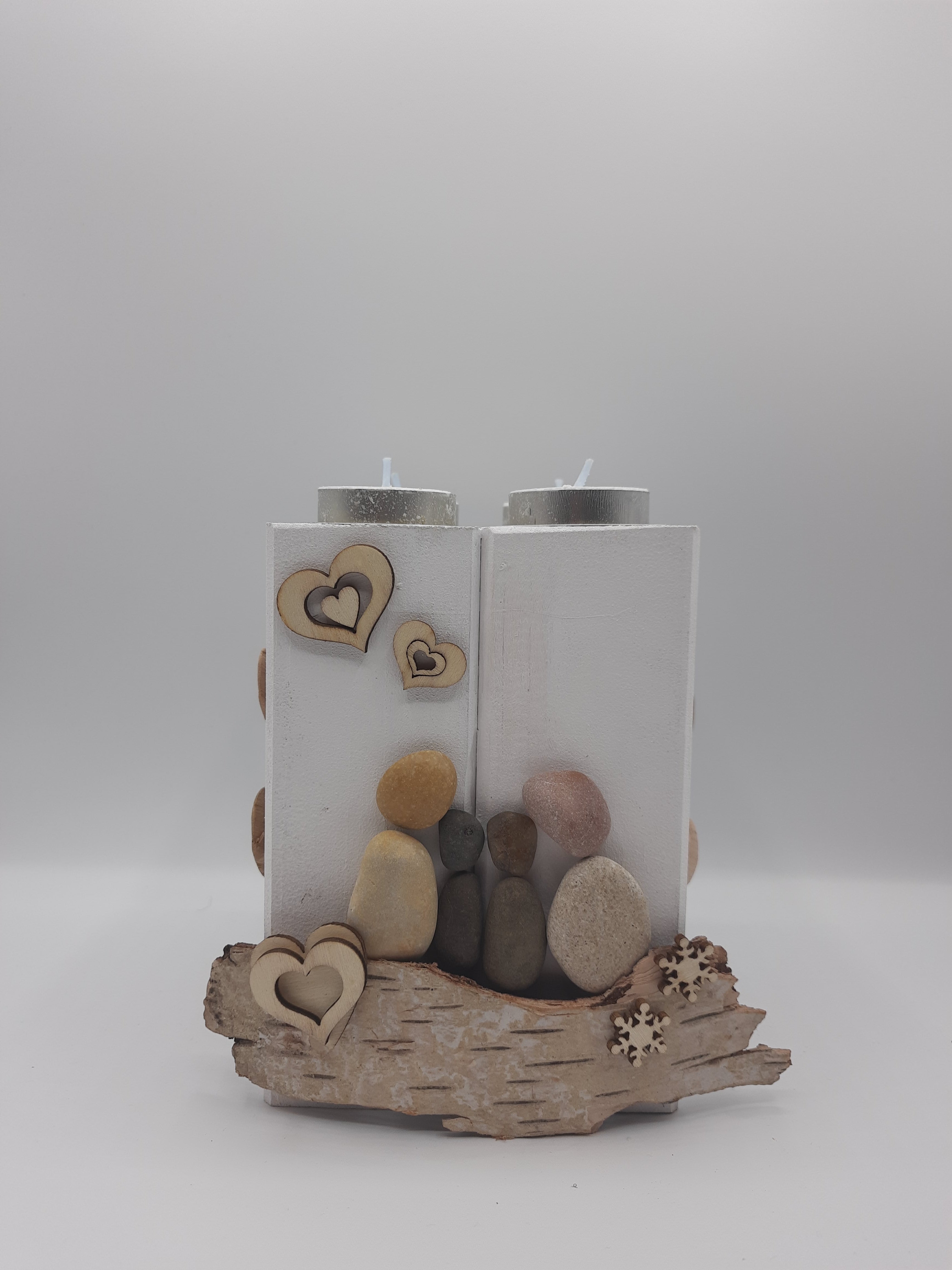 personalisierter Kerzenhalter - 4er (15x20x20 cm)
